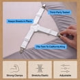 thumbnail image 6 of Gorilla Grip Bed Sheet Straps, Adjustable Elastic Fasteners with Metal Clips, Keep in Place Fitted Bedding Holder, 4 Pack White, 6 of 10