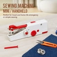 thumbnail image 2 of Handheld Sewing Machine CS101,Sewing Machine for Beginners,Portable Electric Mini and Samll Hand Held Kit for Adults and Kids Ages 8-12 Included Mannual and Accessories,Quick Stitching,White and Red, 2 of 15