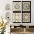 thumbnail image 2 of PixonSign Framed Wall Art, Beige Abstract Geometric Circle Stroke Posters, Minimalist Folk Boho Mid-century Inspired Digital Print, Wall Decor Zen Bedroom Relax Multicolor for Home - 12"x16" Black, 2 of 5