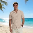 thumbnail image 2 of Maean Mens Big and Tall Shirts Short Sleeve Button down Shirt Summer Beach Tshirts with Pockets, 2 of 7