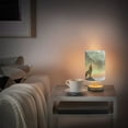 thumbnail image 6 of Wolf Howling on Mountain Top Aurora Trees Table Lamp with USB Port LED Warm Light Lamp Night Light Home Decor, 6 of 7