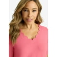 thumbnail image 4 of Jessica London Women's Plus Size Scalloped V-Neck Tunic, 4 of 4