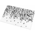 thumbnail image 2 of Shag Bath Rugs Gray Eucalyptus Leaves Watercolor Leaf Plush Soft Fluffy Doormat Floor Carpet,Non-Slip Living Room Bedroom Kitchen Entryway Door Mats Country Botanical, 2 of 6