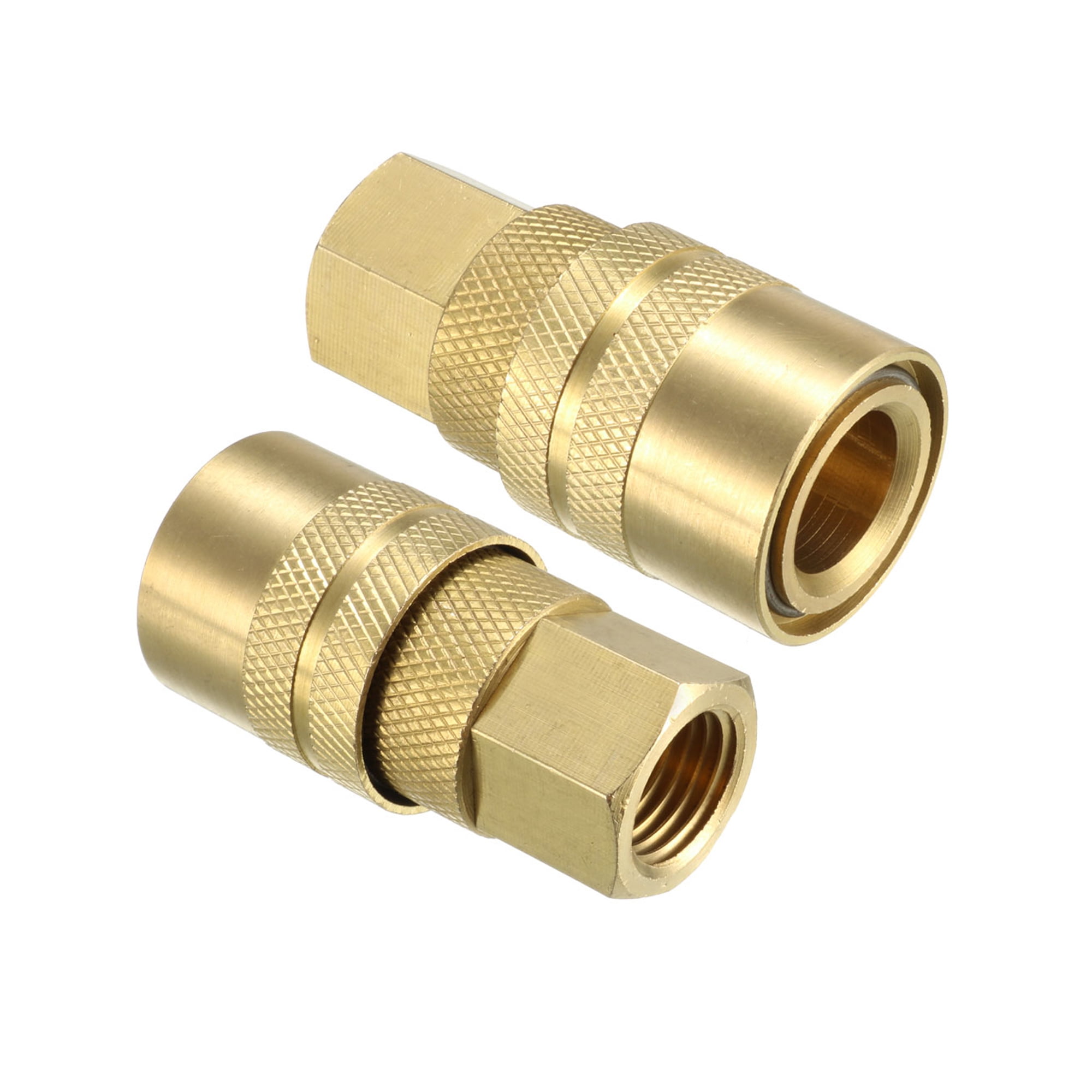 Brass Coupler 1 4 NPT Female 1 4 NPT Fmale Pipe Dual Hose Connector Brass Coupler 1 4 NPT Female 1 4 NPT Fmale Pipe Dual Hose Connector