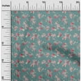 thumbnail image 2 of oneOone Polyester Spandex Teal Blue Fabric Floral Fabric For Sewing Printed Craft Fabric By The Yard 56 Inch Wide, 2 of 4