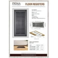 thumbnail image 2 of Prima Decorative - Cast Aluminum Floor Register With Unique Design For Floors, Walls And Ceilings(Duct Opening Measurement), Floor Registers 4x10 Inches Model VR-102 Black Matte, 2 of 6