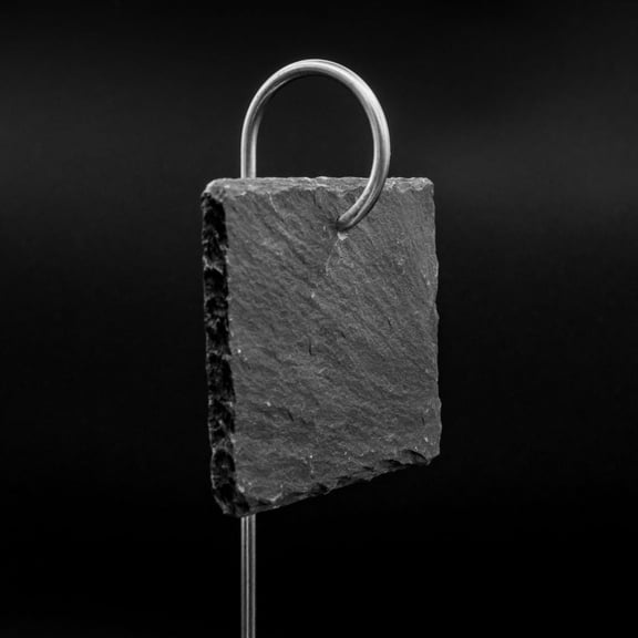 Paw Paw Everlast Label Garden Marker Plant Label Set with Tall Extra Large Slate Plates, Thick Wire, Decorative Design, Gray, 25 Pieces