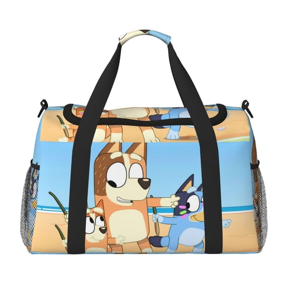 Silaia Bluey Print Travel Duffle Bag,Weekender Bag Carry On Tote Bags,Sport Gym Bag, Hospital Bag for Labor and Delivery, Overnight Bag Luggage Bag