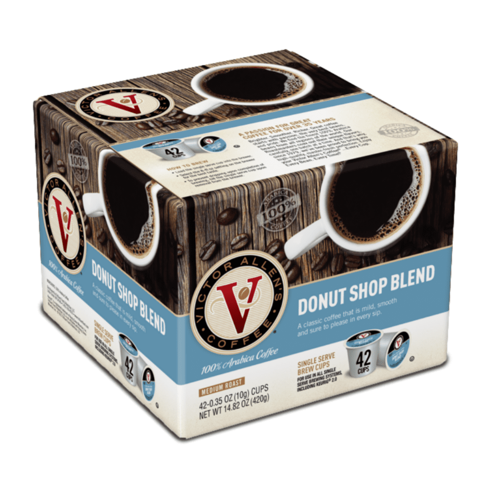 Victor Allen's Coffee Donut Shop Blend, 42 Count Single Serve Coffee