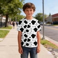 thumbnail image 6 of Smupbvky Kids Short Sleeve T Shirts Cow Print Top for Toddler Boy Girl Soft Cute Crew Neck Summer Casual Tee Loose Fit (9 Years, Silver), 6 of 6