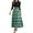 Green, variant on WTOBBY Women's Floral Stitching Belted Round Neck 3/4 Sleeve Dress, Fashion Casual Midi Dress with Elegant Details for Various Occasions,Beige L