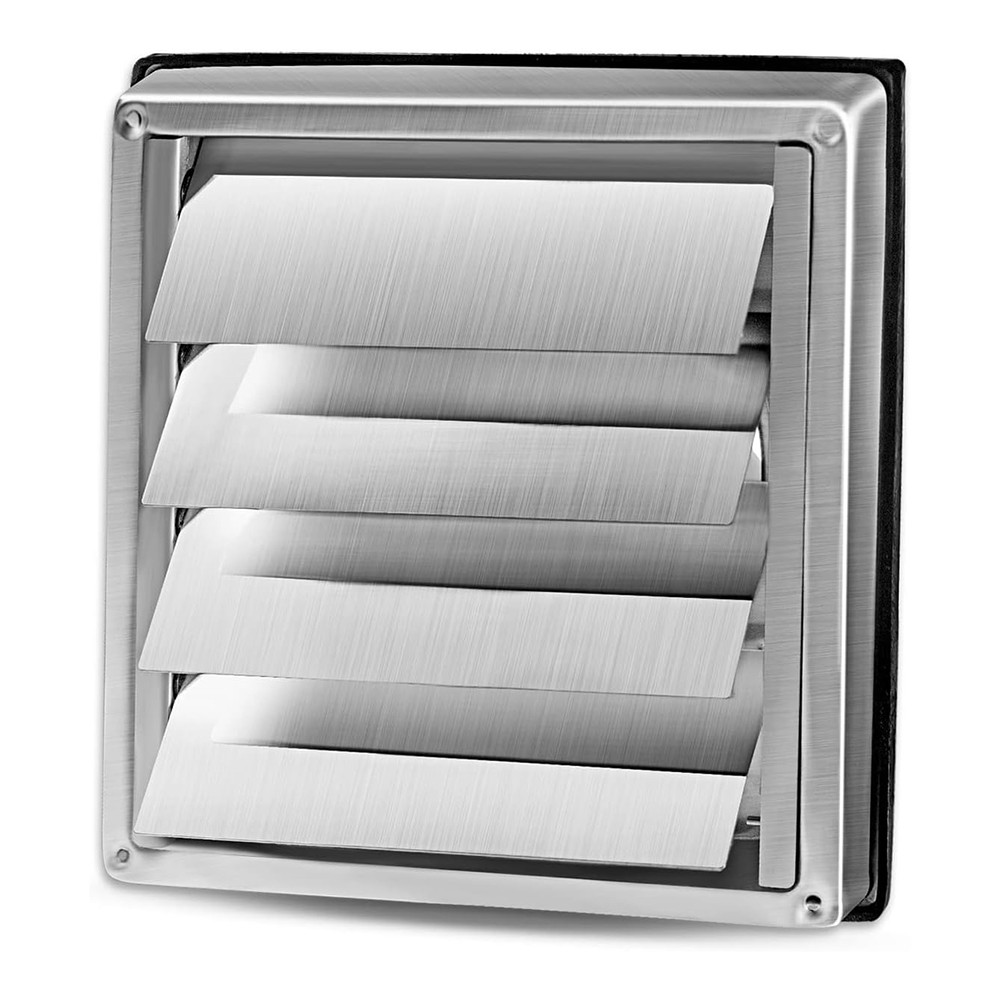 4/5/6Inch Stainless Steel Gravity Grille Duct Vent Cover With Non-Return Louver