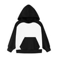 thumbnail image 4 of Byoo Toddler Girls Hoodie Color Block Soft Long Sleeve Pullover Hooded Sweatshirt for Kids, 4 of 7