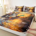 thumbnail image 3 of jejeloiu Rustic Mallard Twin Sheet Sets,Orange Sunset Bedding For Girls Boys 3pcs, 3 of 7