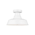 thumbnail image 4 of Generation Lighting 7837401 Barn Light 12" Wide Outdoor Semi-Flush Ceiling Fixture - Black, 4 of 5