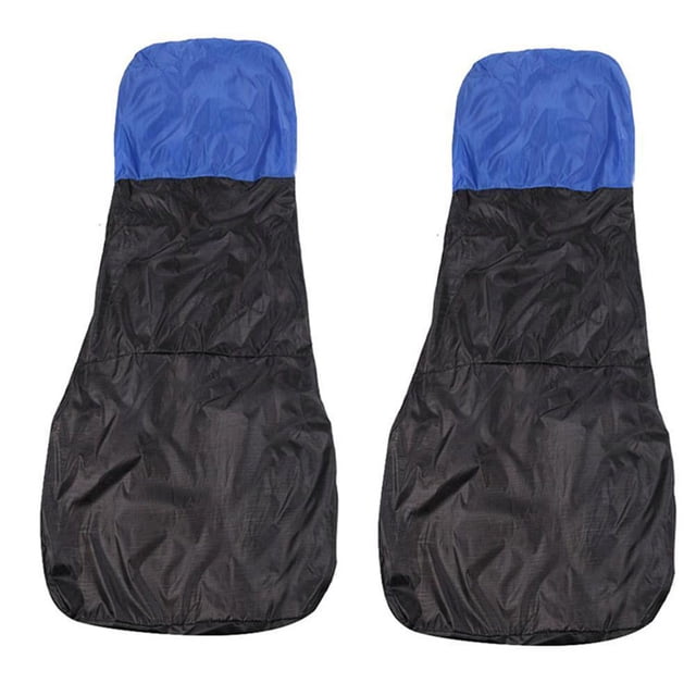 2 fundas universales para asientos de coche, impermeables, de nailon (negro y azul)