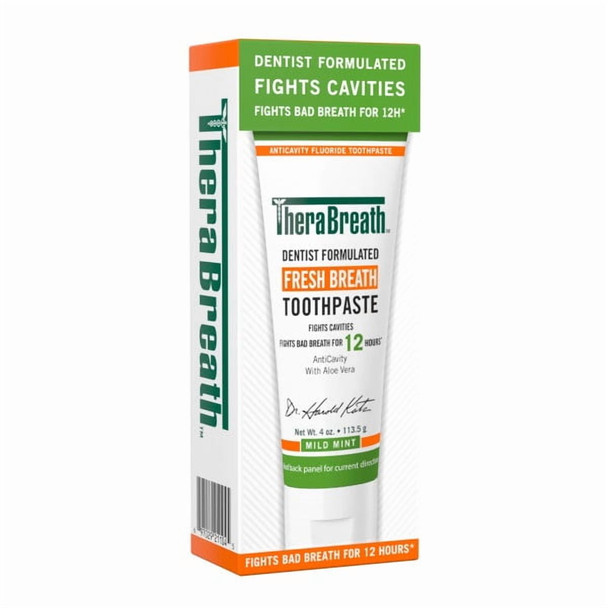 5 Pack - TheraBreath Fresh Breath Dentist Formulated Toothpaste, Mild Mint, 4 Ounce