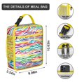 thumbnail image 3 of Zebra Stripes Insulated Lunch Bag Box Women Reusable Lunch Tote Bag Lightweight Lunchbox Work Travel, 3 of 6