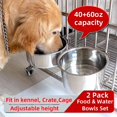 thumbnail image 3 of Dog Crate Water Bowl No Spill, 2 Pack Stainless Steel Large Dog Bowls, Hanging Dogs Kennel Water and Food Bowls for Crate Cage，Metal Feeder Dish Coop Cup for Medium Large Dogs Pets, 3 of 6