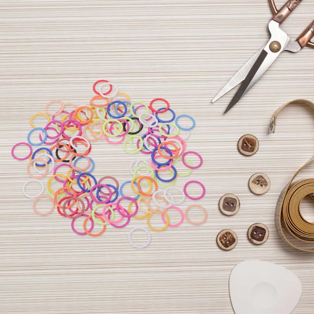 BESTYASH 200Ud Clips Metálicos Para Crochet Multicolor Con Suave Y Redondo Para Marcar Puntos
