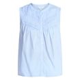 thumbnail image 4 of Time and Tru Women’s Pleated Cotton Sleeveless Top, Sizes XS-XXXL, 4 of 6