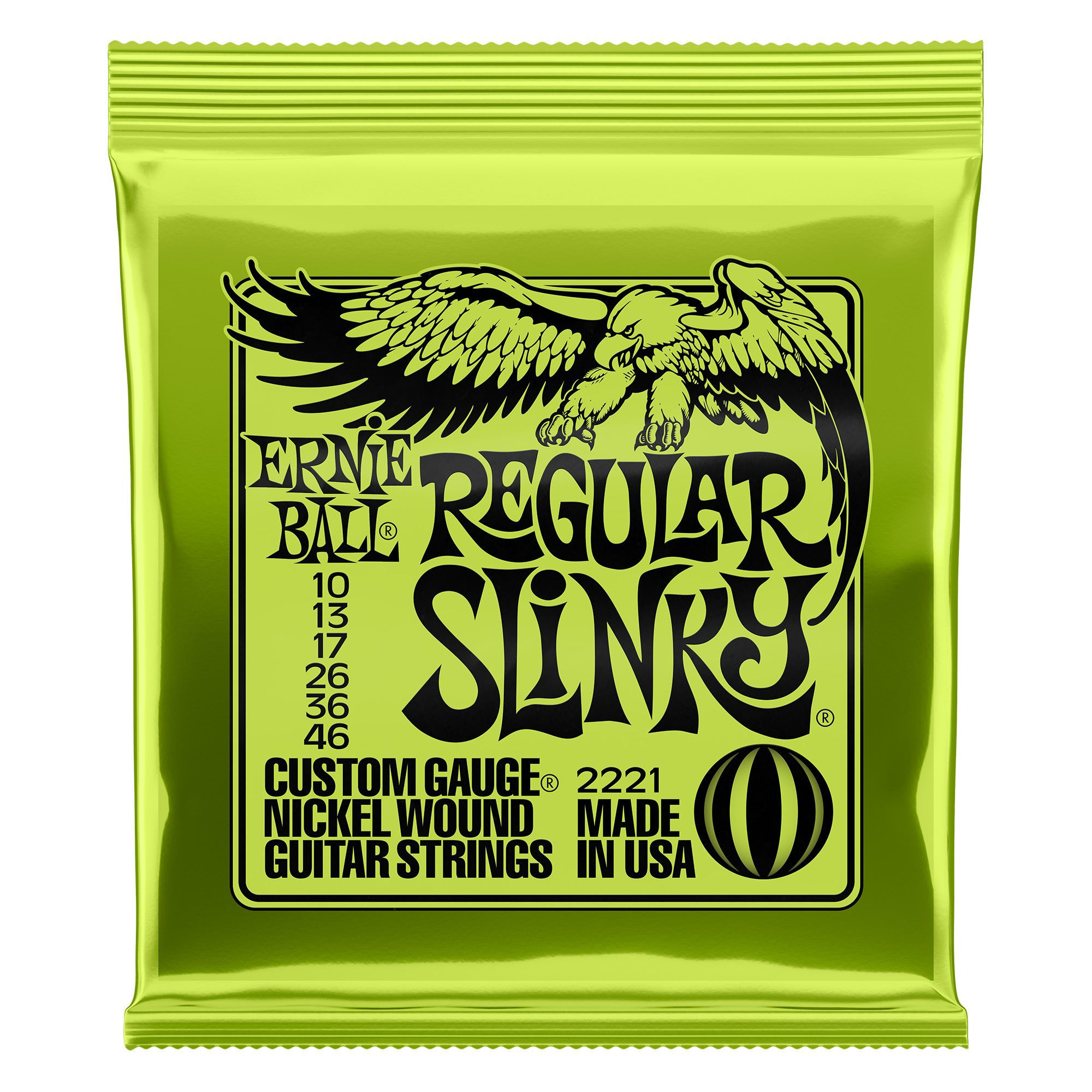 6 PACK Ernie Ball Regular Slinky Electric Guitar Strings, Nickel Wound