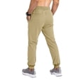 thumbnail image 3 of Zimjoy Men's Tapered Joggers Casual Stretch Quick Dry Athletic Pants Elastic Drawstring Active Pants for Workout, Running, Khaki 3XL, 3 of 6