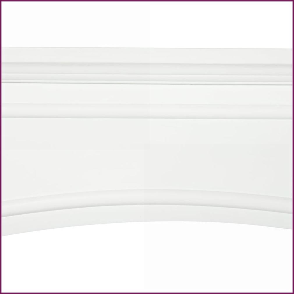 Fireplace Mantel, Modern Decorative Pattern Surround | Fits 29'' Interior Width | White | MDF