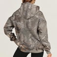 thumbnail image 5 of Camo Hoodie Womens Maple Leaf Print Oversized Camo Sweatshirt Fleece Pullover Sweaters with Pocket, 5 of 6