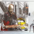 thumbnail image 1 of Ambesonne Urban Shower Curtain, Street Musician Singing, 69"Wx84"L, Multicolor, 1 of 3