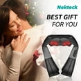 thumbnail image 6 of Neck and Back Massager with Soothing Heat, Nekteck Electric Deep Tissue 3D Kneading Massage Pillow for Shoulder, Leg, Body Muscle Pain Relief, Home, Office, and Car Use, 6 of 9