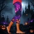 thumbnail image 5 of Yeaiivve Women's High Waist Capri Leggings Gradient Pumpkin Graphic Tights Buttery Soft Cozy Slim Fit Yoga Pants Idea Halloween Gift for Women Friends XXL, 5 of 8