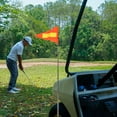 ITSELFER Golf Cart Flag Pole Reflective Golf Cart Safety Flag
