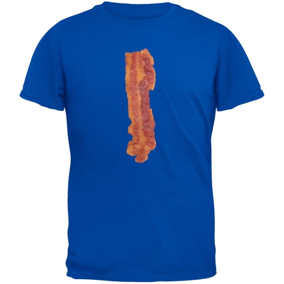 Bacon Strip Blue Adult T-Shirt - Medium