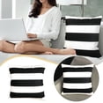 thumbnail image 2 of Striped Canvas Double Printed Pillow Cover Car Cushion Cover, 2 of 7