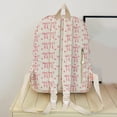 thumbnail image 5 of 2026 NEW Bow Backpack 3-Piece Set Cute College Laptop Rucksack for Women Fashion Travel Daypack Back-to-School(01_Beige,30cmx38cmx13cm), 5 of 8