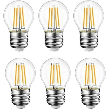 

ZX Retro Edison LED Globe Light Bulb G45 2W 4W 6W E27 2700K 6000K Led Filament Bulb for Garden String Pendant Light Decoration (Color : Warm White 2700K Size : 6PCS_E26 110V_4W)-0810
