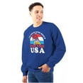 thumbnail image 3 of Retro Cartoon Head Over Heels for USA Sweatshirt for Men or Women Brisco Brands S, 3 of 6