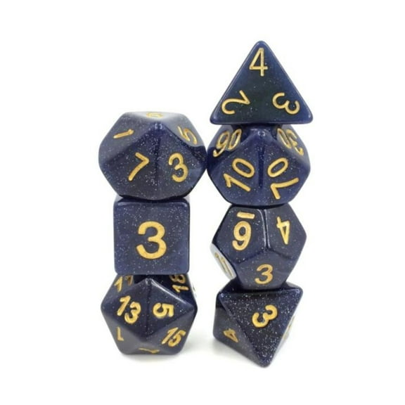 Foam Brain Games Poly Set - Universe w/Gold (7) New