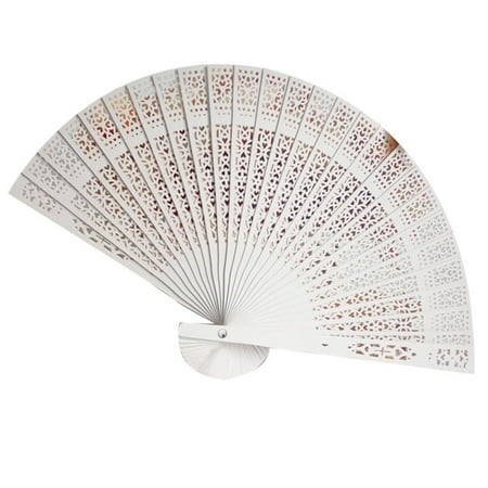 

Xchenda Paper Fans set Wedding Hand Fragrant Party Carved Bamboo Folding Fan Chinese Wooden