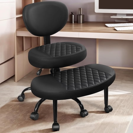 black yiail wheeled kneeling chair product