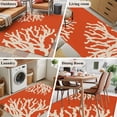 thumbnail image 6 of Sea White Coral Orange Washable Area Rugs 2.7'x5', Marine Background Modern Art Low Pile Throw Living Room Rug Non-Slip Sturdy Edge Binding Carpet for Indoor Entryway Bedside Kitchen, 6 of 9