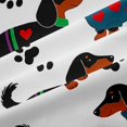 thumbnail image 5 of Homewish Cartoon Pet Dachshund Blackout Curtains,Dog Paws Curtains Pack of 2 (42x84 Each),White, 5 of 6