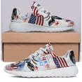 thumbnail image 3 of Patriotic Cow 4th Of July Print Shoes Lightweight Comfortable Running Shoes for Men Women White Size 8, 3 of 7