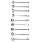 Body Jewelry Women’s Stainless Steel 22G Multicolor Stud Nose Ring, 9-Pack