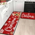 thumbnail image 2 of Gingerbread Candy Merry Christmas Kitchen Mats Set of 2, Welcome Winter Home Xmas Decor Low-Profile Kitchen Rugs for Floor, Christmas Decorations for Home Gingerbread Decor 17"X47"+17"X30", 2 of 7