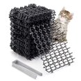 thumbnail image 2 of Paquete de 12 alfombrillas cuadradas para gatos con púas, tiras de espinas de excavación para disuasión de gatos al aire libre incluyen 8 grapas, 2 of 5