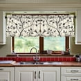 thumbnail image 3 of Yayeee Kitchen Curtains Tier Set of 2 Light Filtering 57"x24" Over Sink Window Panels, Leaves Pattern, 3 of 7