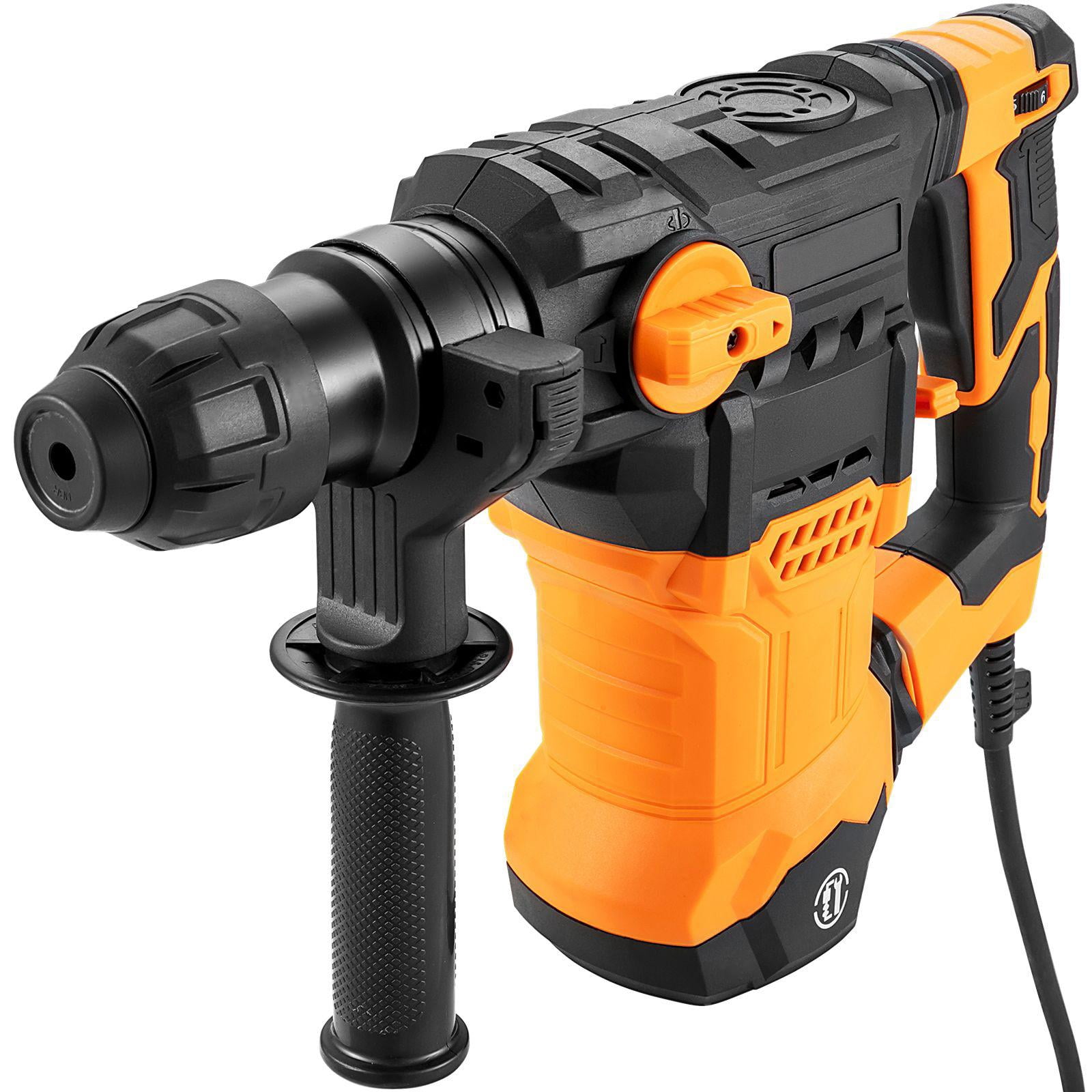 1 1/4 Inch SDS Plus Rotary Hammer Drill 13 Amp Corded Heavy Duty Rock Hammer with Vibration Control Safety Clutch Electric Hydraulic Breaker Variable Speed Power Tool for Concrete Work