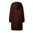 thumbnail image 4 of Oversized Hoodies for Women Zip Up Knee Length Tunic Sweatshirts Casual Long Sleeve Spring Hooded Jackets With Pocket, 4 of 8